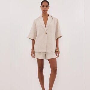 DISSH Nala Natural Linen Resort Shirt NWT